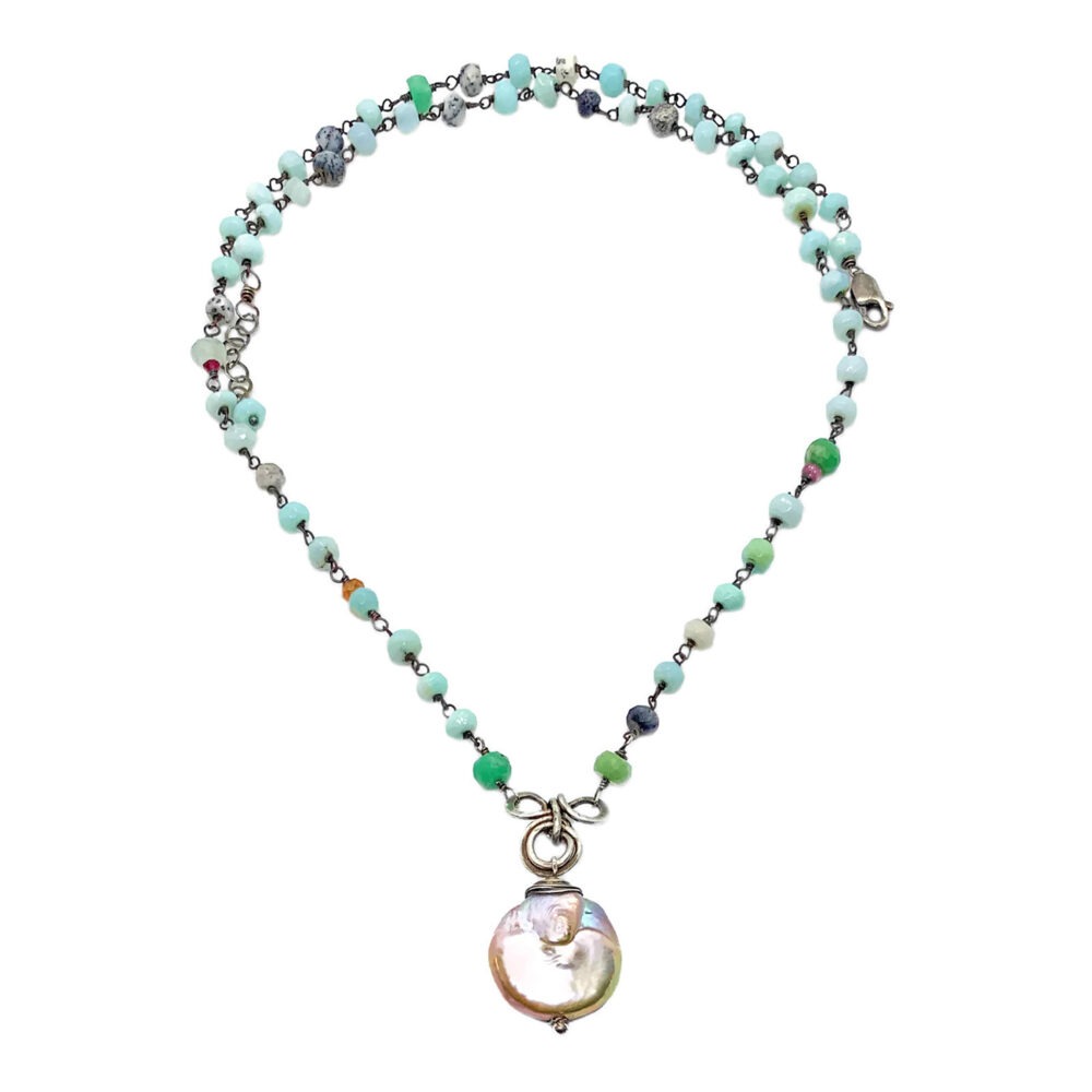 Buy Coin Pearl And Sterling Silver Necklace Online | Shari Both Jewelry ...