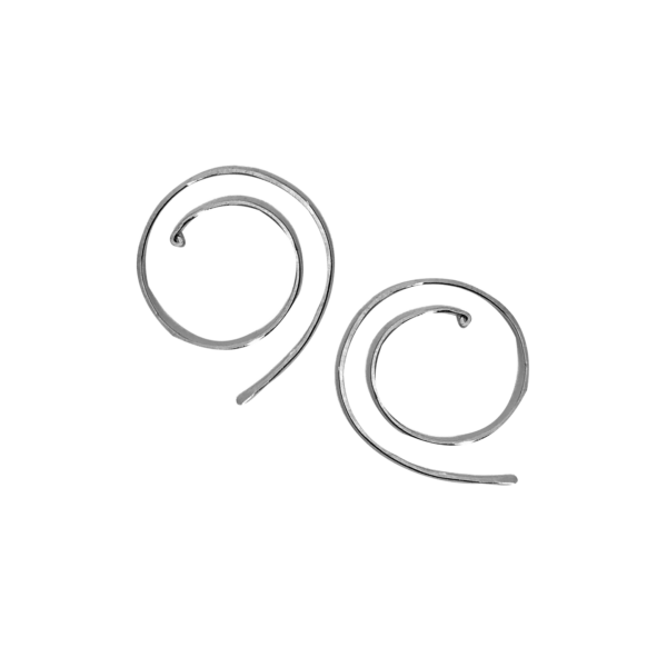 Sterling Silver Spiral Hoop Earrings