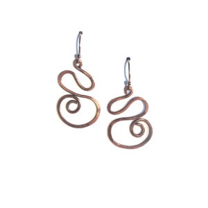 Copper Wave Earrings