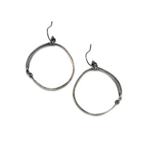 Large Oxidized Bronze Hoop Earrings