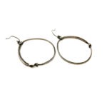 Oxidized Bronze Hoop Earrings