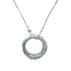 Sterling Silver Textured Trio Necklace