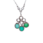Chrysoprase And Sterling Silver Necklace Closeup