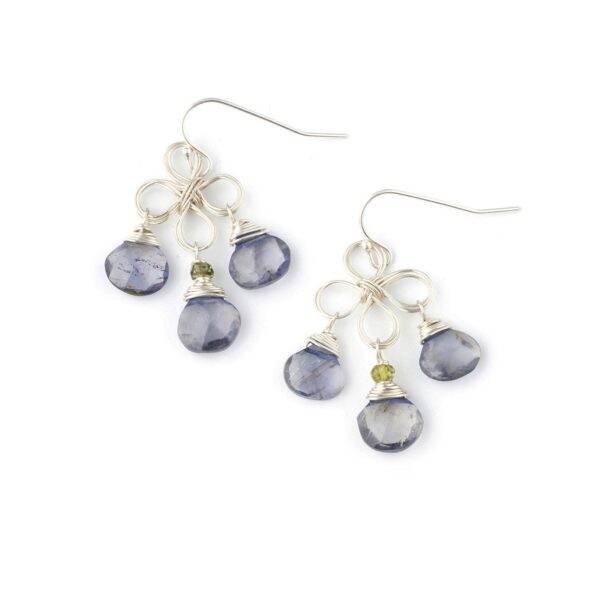 Iolite And Sterling Silver Earrings