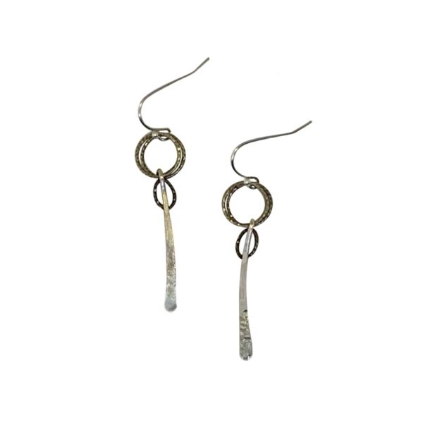 Sterling Silver Textured Stix Earrings