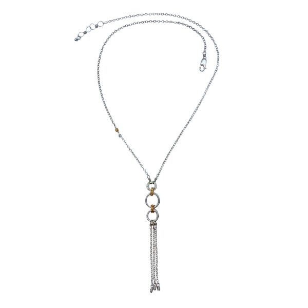 Mixed Metal Tassel Necklace