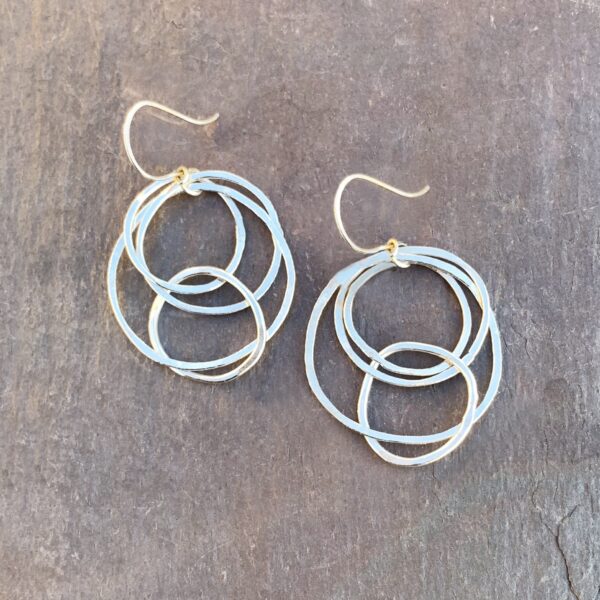 Fine Silver Stacked Hoop Earrings