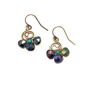 Spinel And Sterling Silver Earrings
