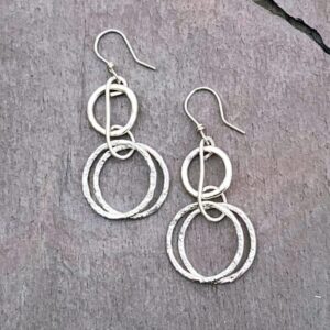 Sterling Silver Dancing Hoop Earrings