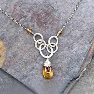 Sunny Citrine And Sterling Silver Necklace