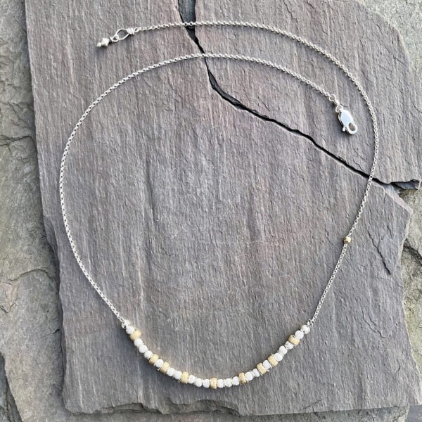 Sterling Silver Stardust Beaded Necklace