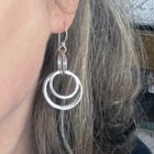 Fine Silver Hoop Cluster Earrings