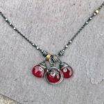 Fuchsia Quartz And Sterling Silver Necklace