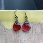 Fuchsia Quartz And Sterling Silver Drop Earrings