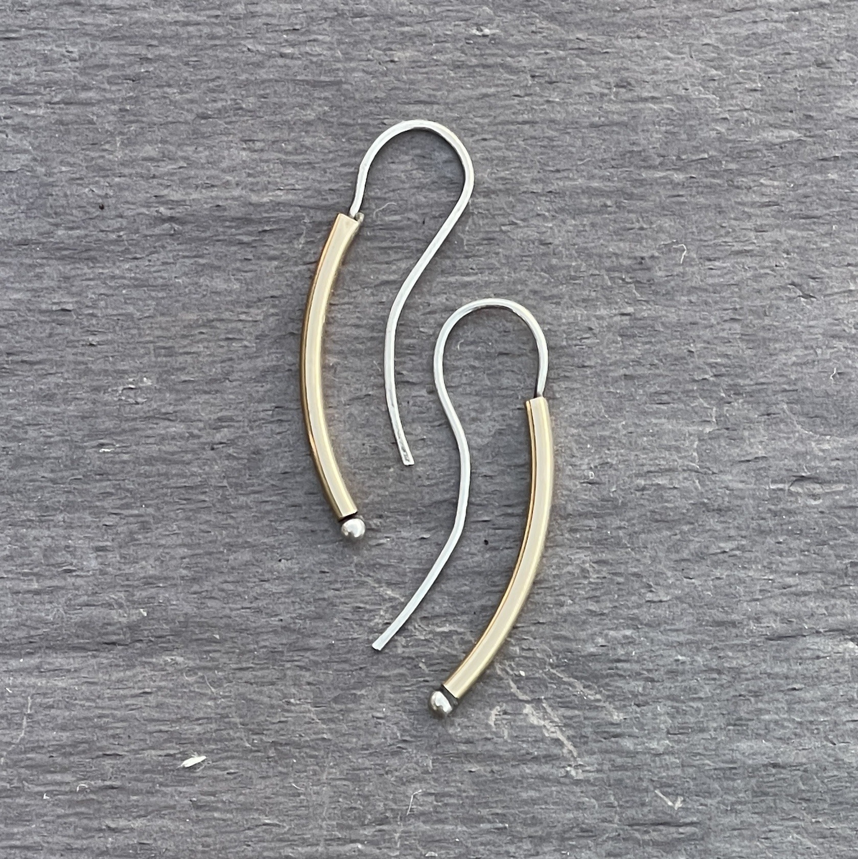 Mixed Metal Arch Earrings