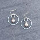 Pearl And Sterling Silver Earrings