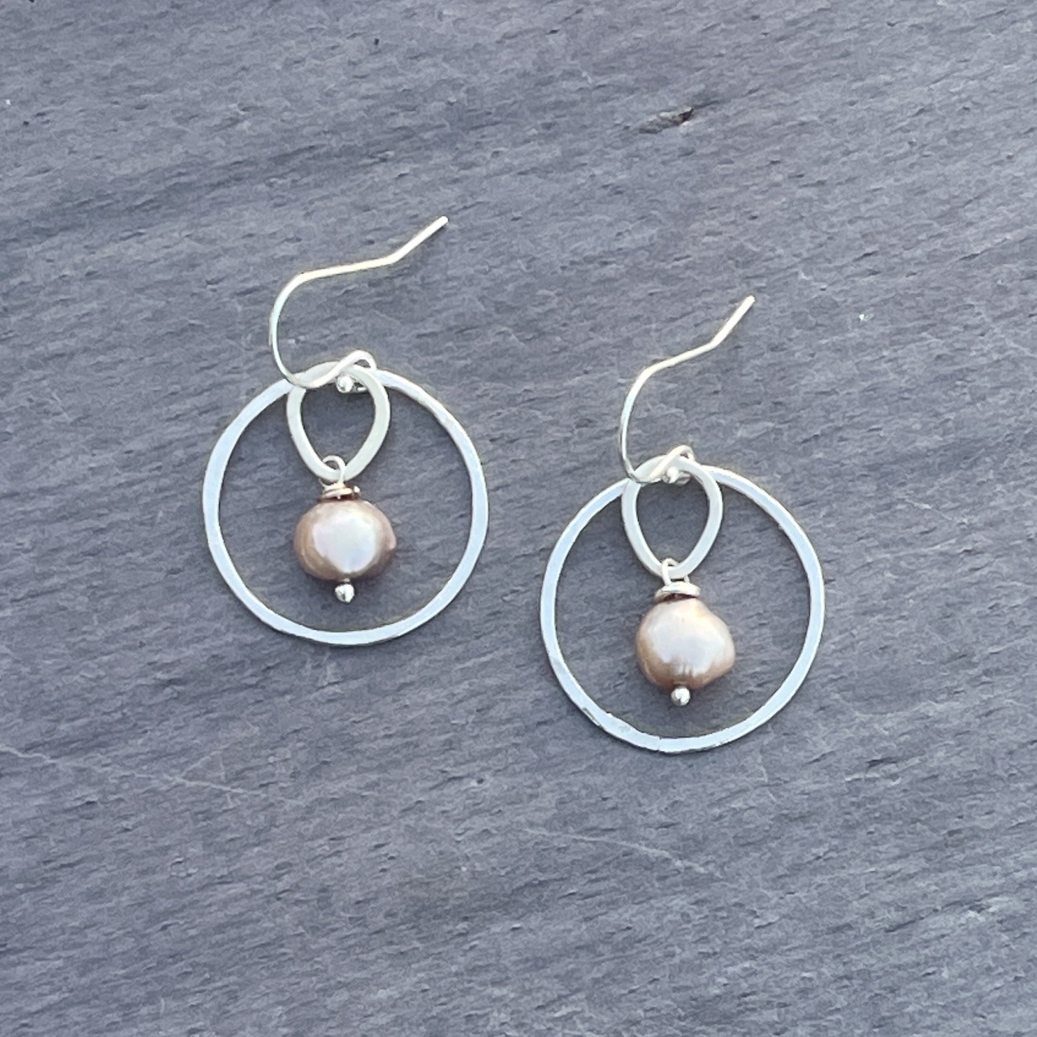 Pearl And Sterling Silver Earrings