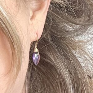 Amethyst And Gold Fill Earrings