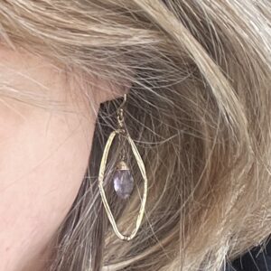 Amethyst And Gold Fill Earrings