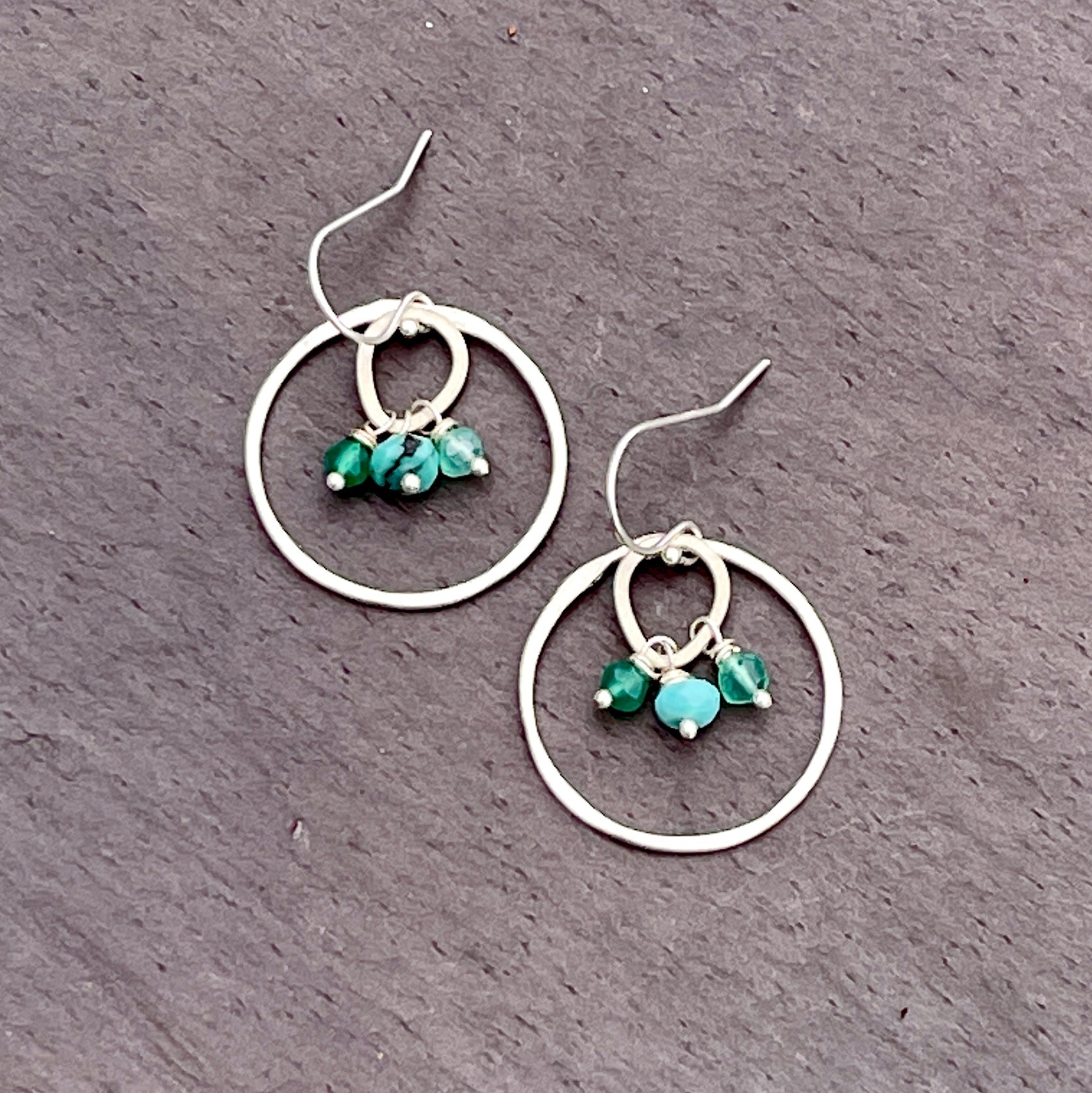 Turquoise And Sterling Silver Earrings