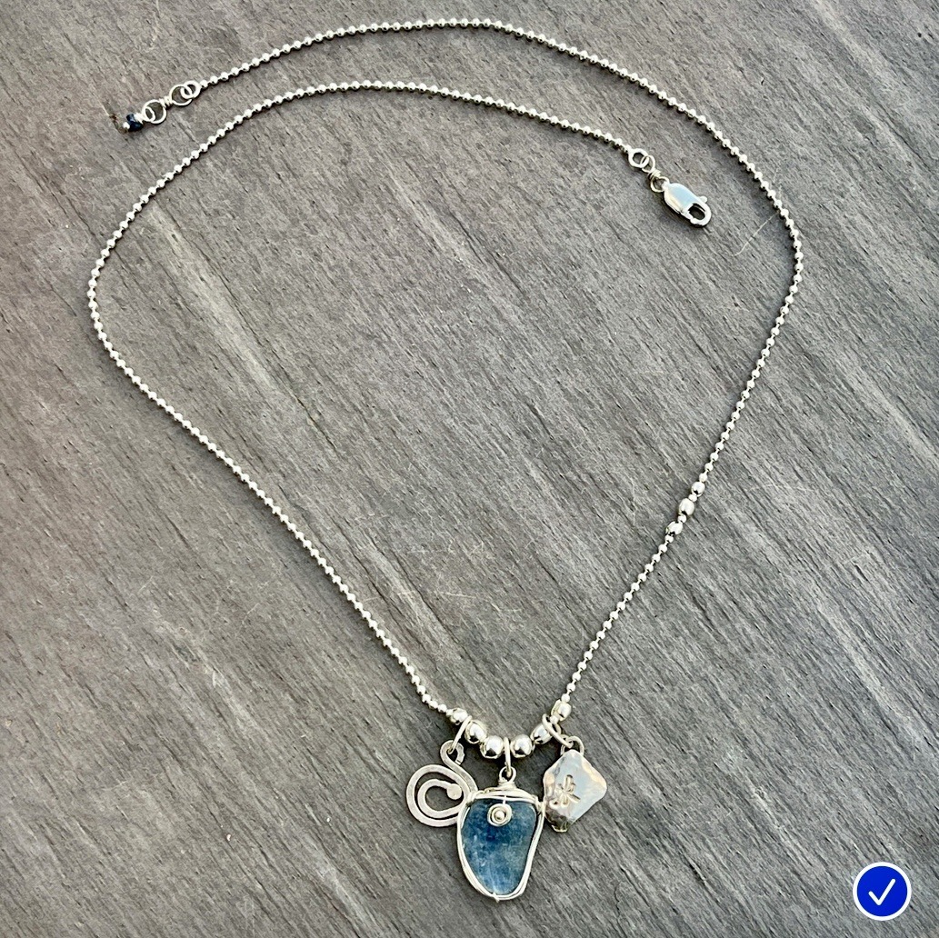 Kyanite And Sterling Silver Necklace