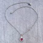 Nested Fuchsia Quartz And Sterling Silver Necklace