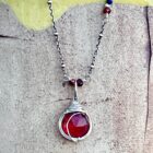 Nested Fuchsia Quartz And Sterling Silver Necklace