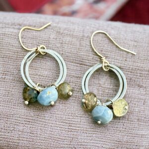 Dancing Opal And Sterling Silver Earrings