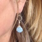 Blue Opal And Sterling Silver Earrings