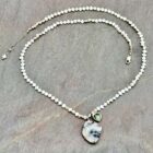 Jasper, Pearl, And Sterling Silver Necklace