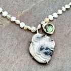 Jasper, Pearl, And Sterling Silver Necklace