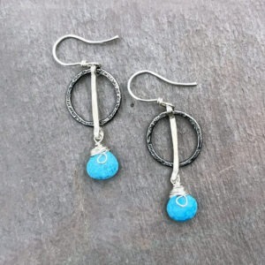 Turquoise And Sterling Silver Earrings