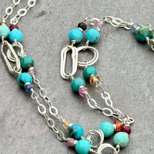 Turquoise And Sterling Silver Necklace